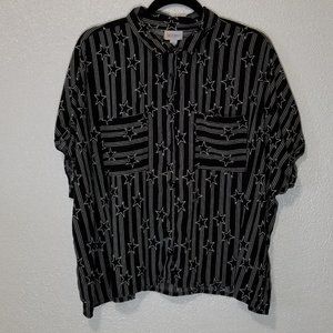 Black Button up top- lularoe Amy- size large
